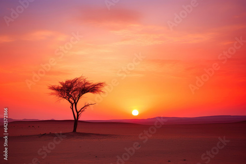 Silhouettes in the Desert Sunset
