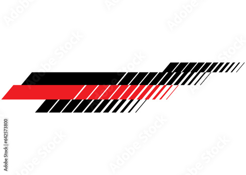Vector stripe for a sports car, moto, boat, SUV, toy. Pattern for sportswear. Web design. Abstract vector design element