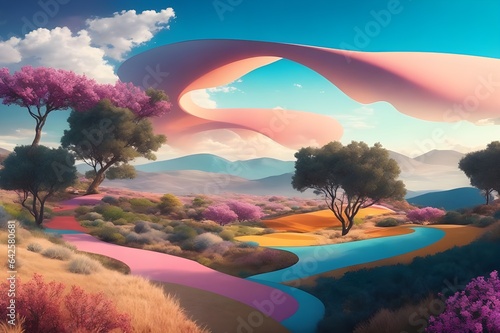 sunset over the river