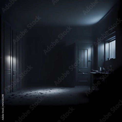 dark rooms led light generative ai