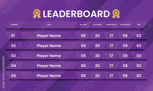 abstract colorful leaderboard, leaderboard design template, leaderboard vector