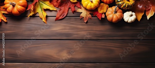 Autumn leaves and pumpkins ...