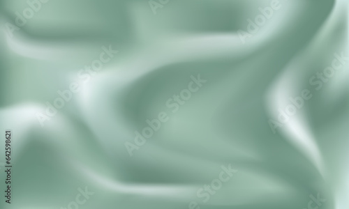 Abstract background with blurred soft green gradient. Pastel mint wallpaper. Template of empty modern digital backdrop, web banner with smooth pattern