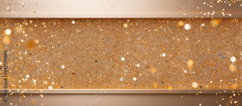 Empty bronze frame on textu...