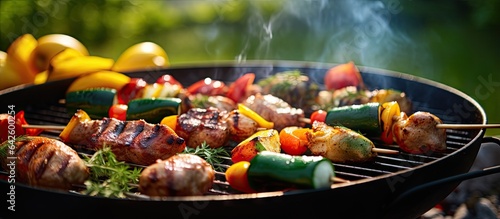 Fresh vegetables and grille...