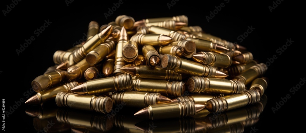 Naklejka premium Metal tubes Bullets for guns Reserve bullets Segregate