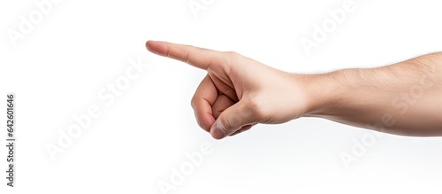 Male hand making a claw gesture against a white background