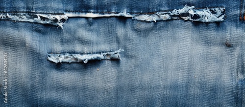 Texture of ripped denim jeans