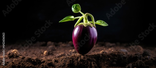 Young eggplant plant