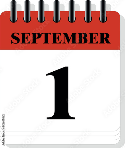 september 1 calendar date design