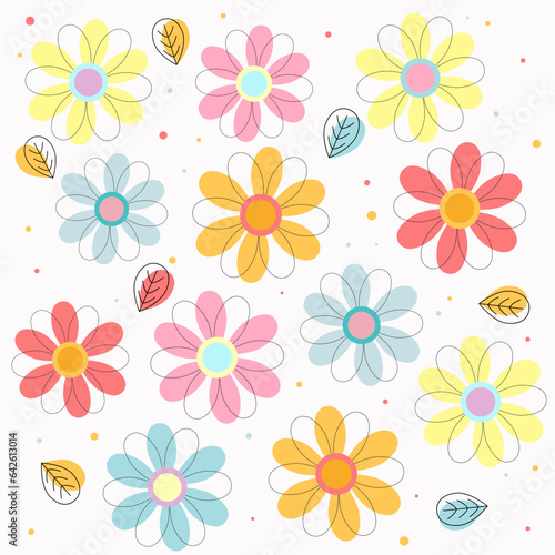 gentle background with flowers vector illustration