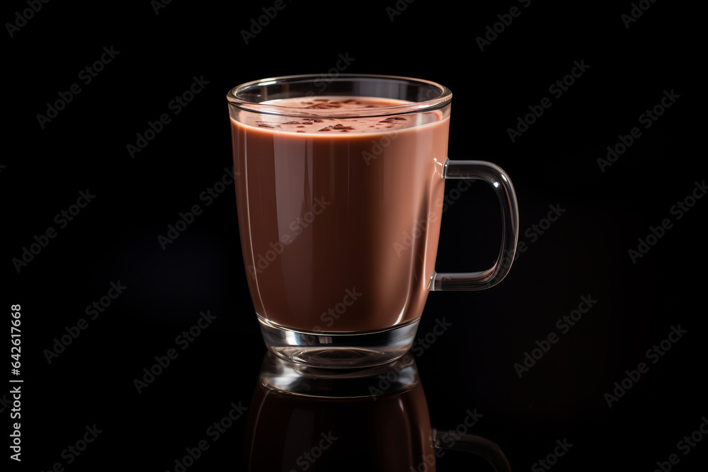 Cafe-Style Refreshment: an Inviting cup of hot chocolate on glazing Cafe-Style Refreshment: an Inviting cup of hot chocolate on glazing