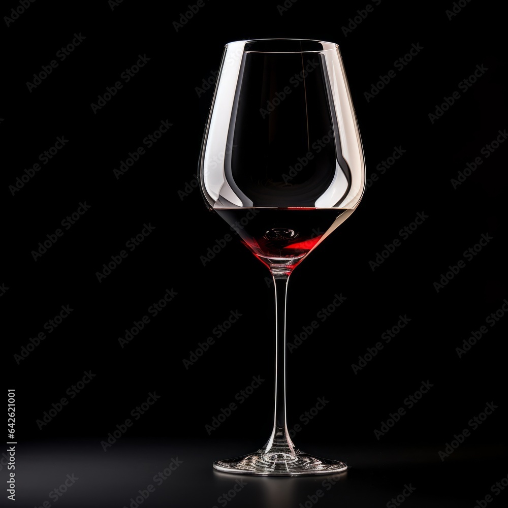 Stylish Wine glass Dining Essential Photorealistic Square Illustration. Modern Tableware. Ai Generated Trendy Illustration with Sophisticated Design Wine glass Dining Essential.