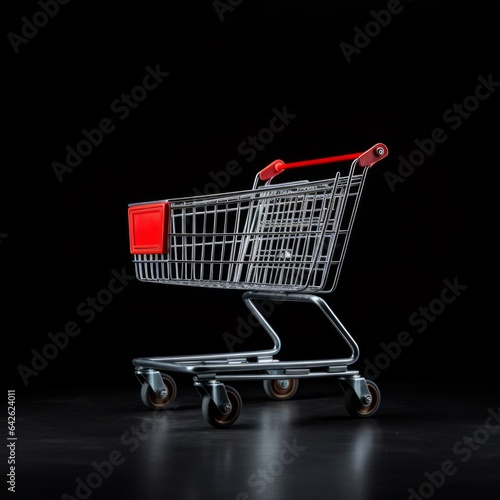 Online Shopping cart E-commerce symbol Photorealistic Square Illustration. Purchasing and electronic commerce. Ai Generated Trendy Illustration with Modern Reliable Shopping cart E-commerce symbol.