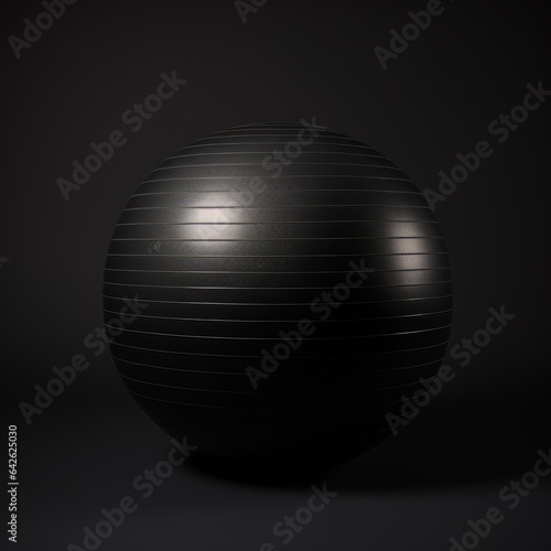 Professional Exercise ball Sports Equipment Photorealistic Square Illustration. Wellness and Fitness. Ai Generated Trendy Illustration with Functional Ergonomic Exercise ball Sports Equipment.