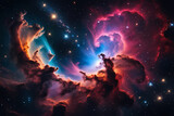 colorful space galaxy cloud nebula
