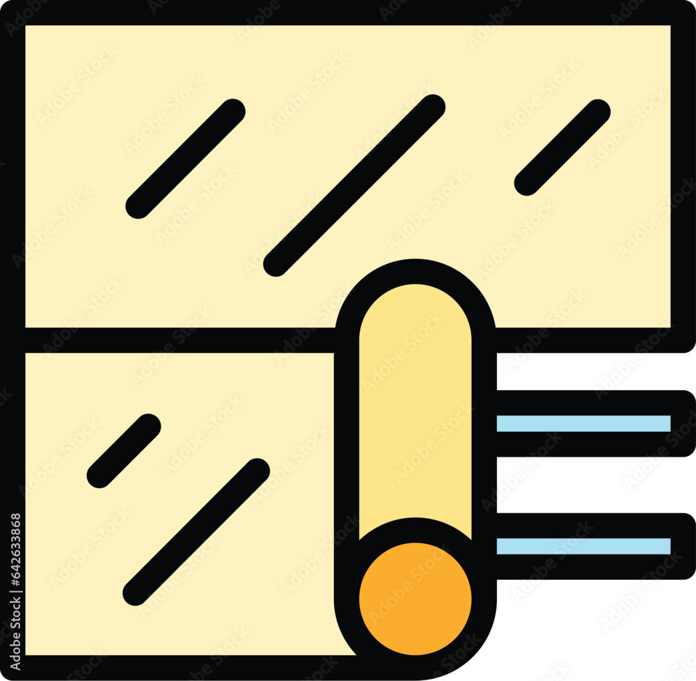 Roof bitumen icon outline vector. Repair renovation. Home worker color flat Roof bitumen icon outline vector. Repair renovation. Home worker color flat