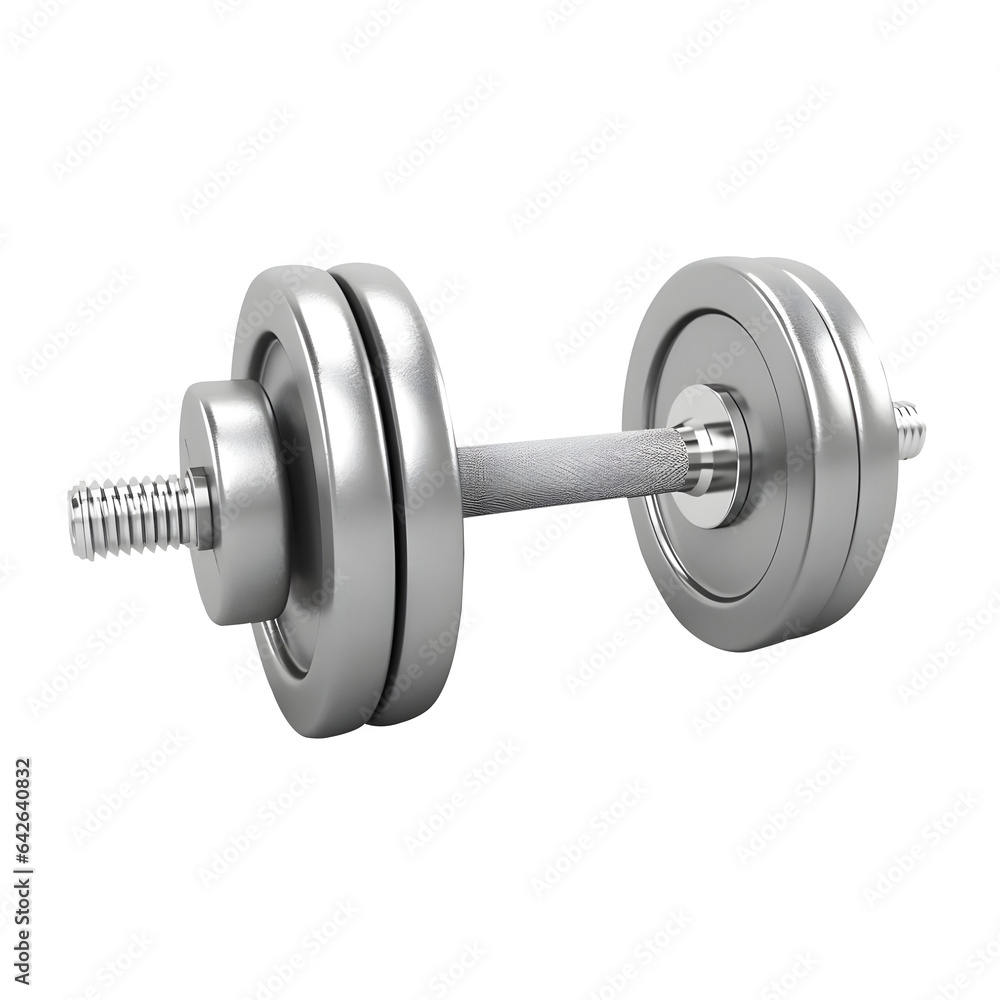 Naklejka premium Weight dumbbell isolated on transparent background, Generative ai