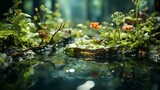Captivating Moments: Exploring the Serene Magic of Natural Water Elements, generative AI