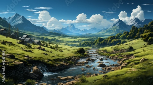 Captivating Vistas: Majestic Mountains, Serene Lakes, and Breathtaking Landscapes in Nature's Playground, generative AI