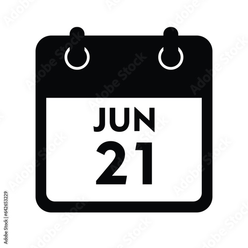 calender icon, 21 june icon with white background