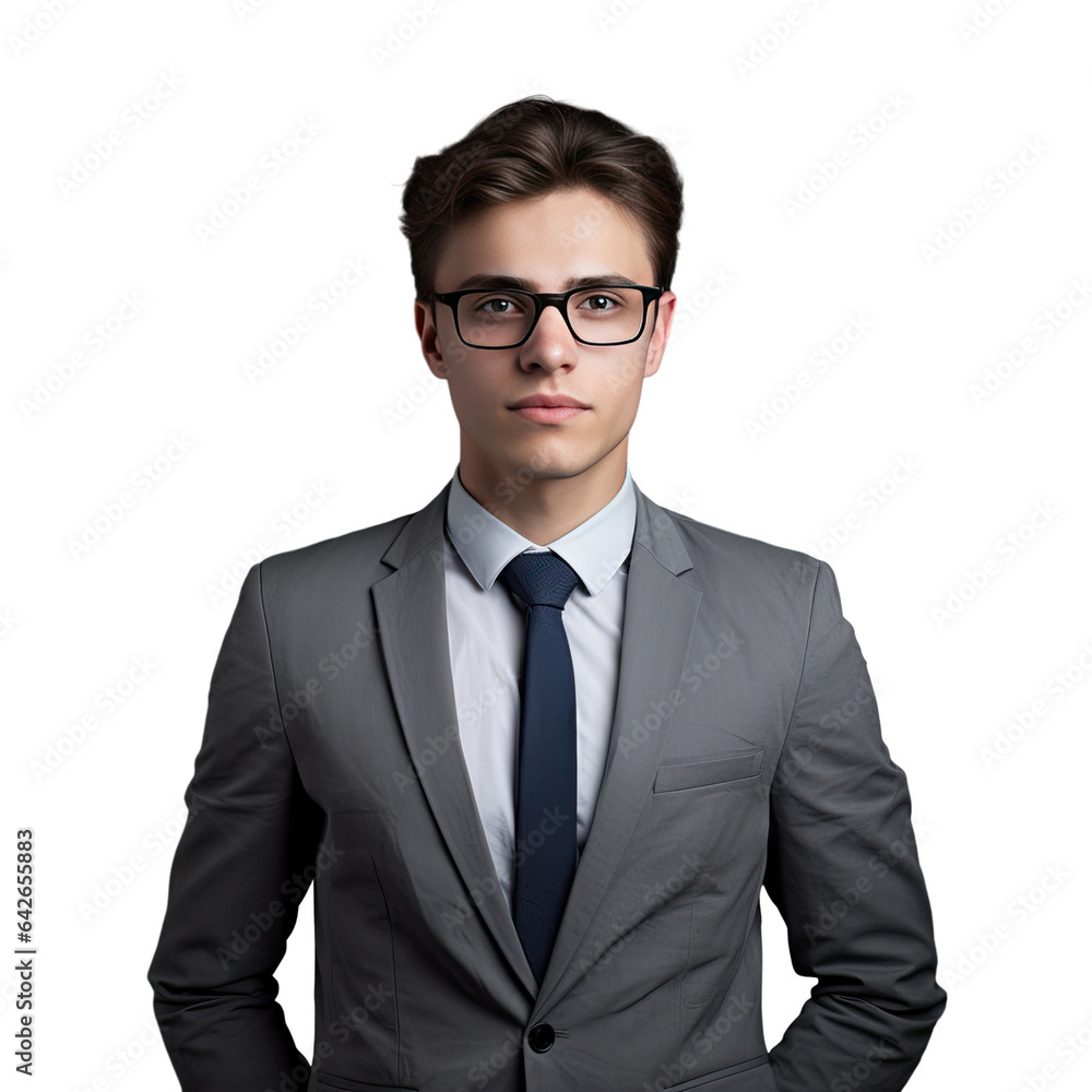 Confident manager isolated on transparent background Confident manager isolated on transparent background