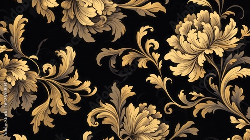 Damask floral pattern  background  high quality  16 9