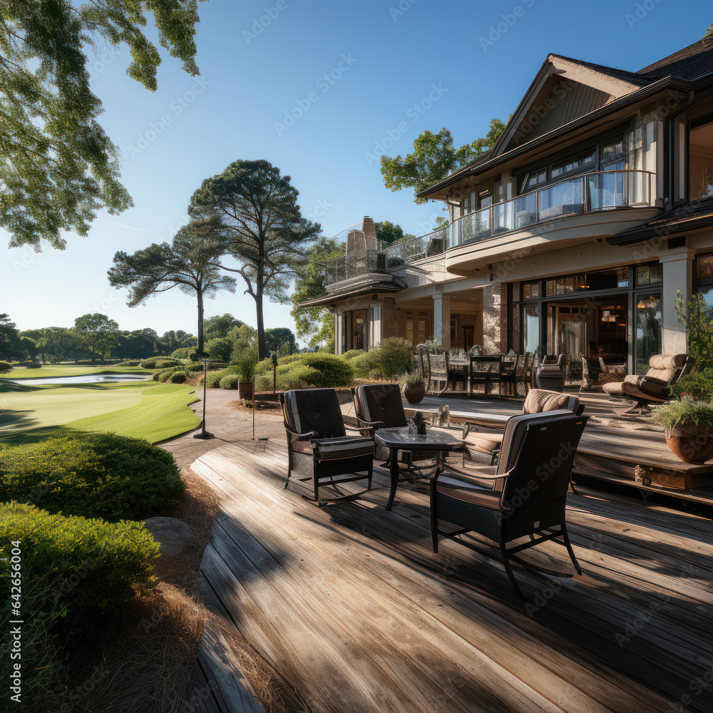 Luxurious golf course front mansion with a huge lawn
Luxurious golf course front mansion with a huge lawn
