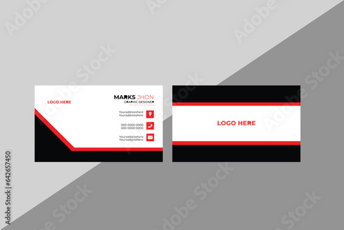 Modern creative business card and simple business card design with yellow. Luxury business card design template.