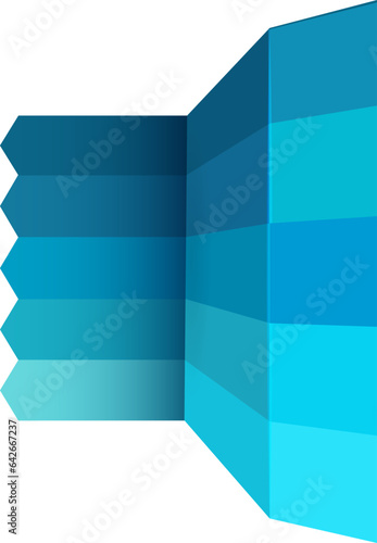 Proccess stages infographic element. Blue design label