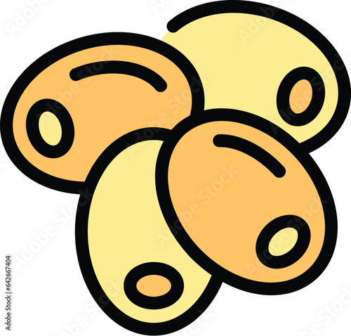 Olives vegetables icon outline vector. Sea landmark. Nature tourism color flat