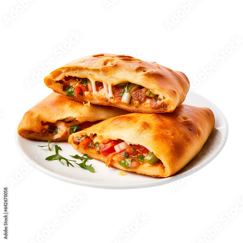 delicious Calzone pizza on transparent background Remove png, Clipping Path