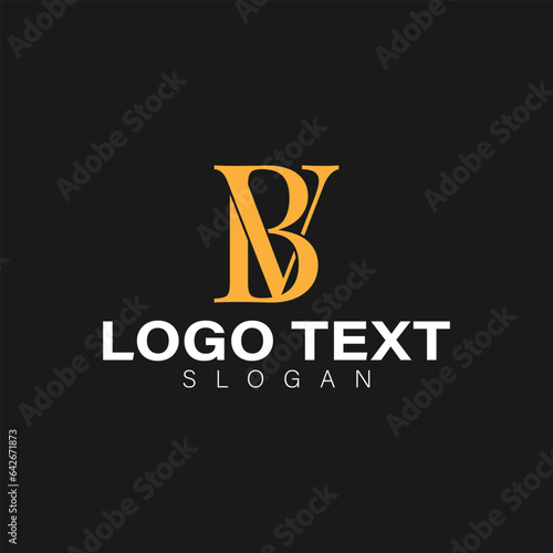 vector design elements for your company logo, letter bv logo. modern logo design, business corporate template. bv monogram logo.