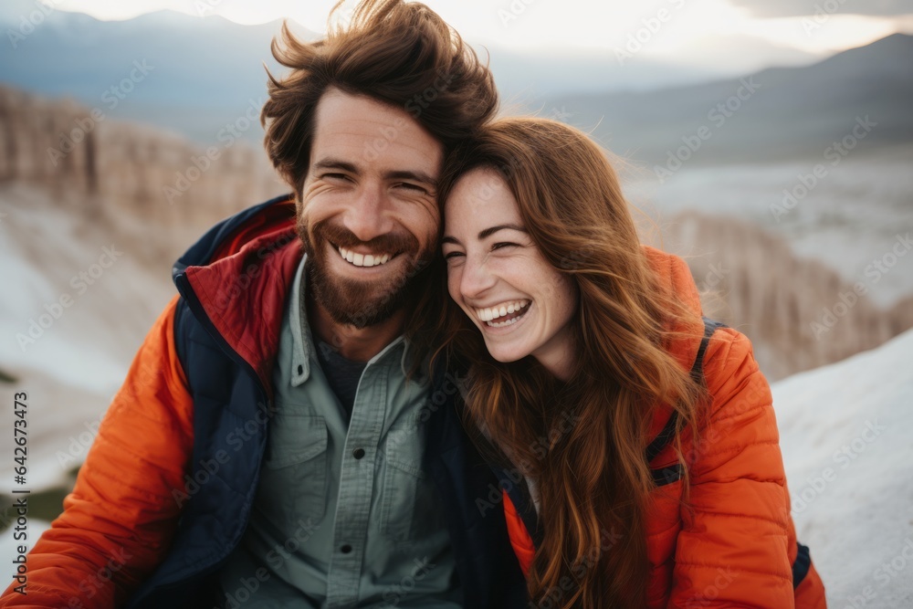 Couple in their 30s at the Pamukkale in Denizli Turkey Couple in their 30s at the Pamukkale in Denizli Turkey