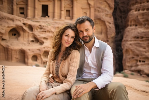 Couple in their 40s at the Petra in Ma'an Jordan