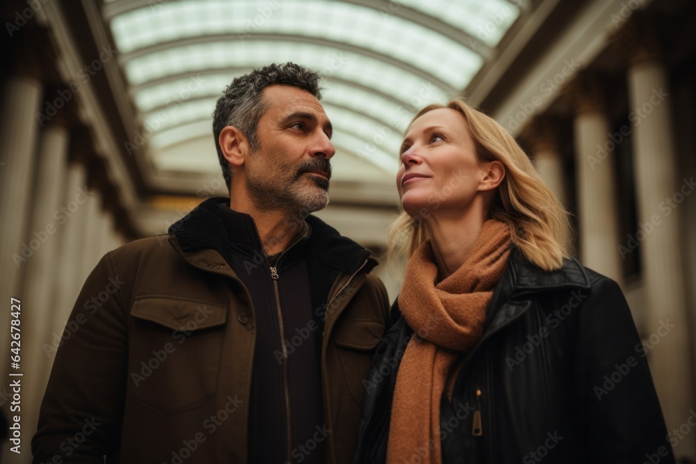 Couple in their 40s at the The British Museum in London England