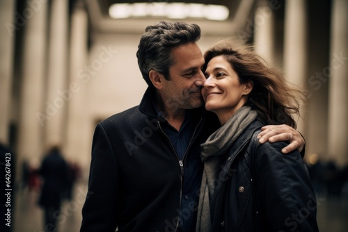 Couple in their 40s at the The British Museum in London England