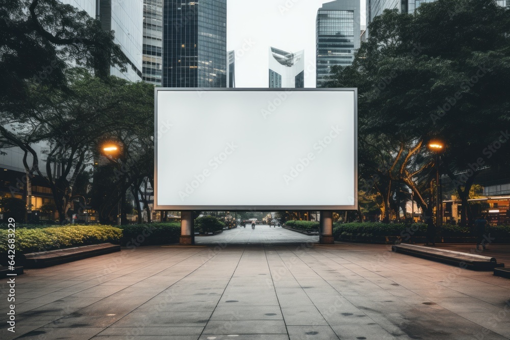 Advertising banner in the city. Mockup or copy space for text Advertising banner in the city. Mockup or copy space for text