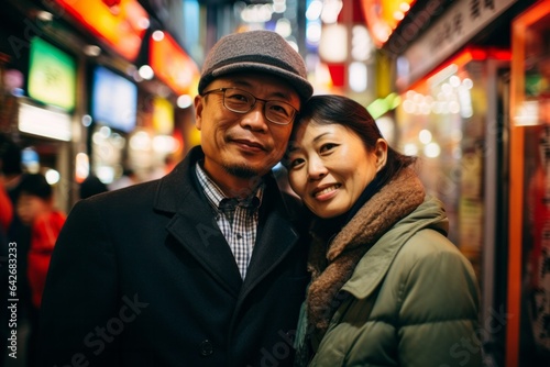 Couple in their 40s at the Akihabara in Tokyo Japan