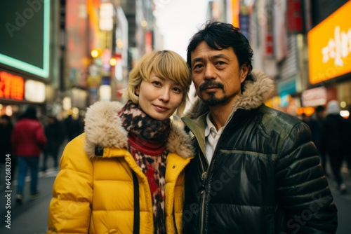 Couple in their 40s at the Akihabara in Tokyo Japan