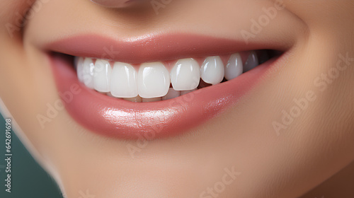 Perfect white teeth close - up