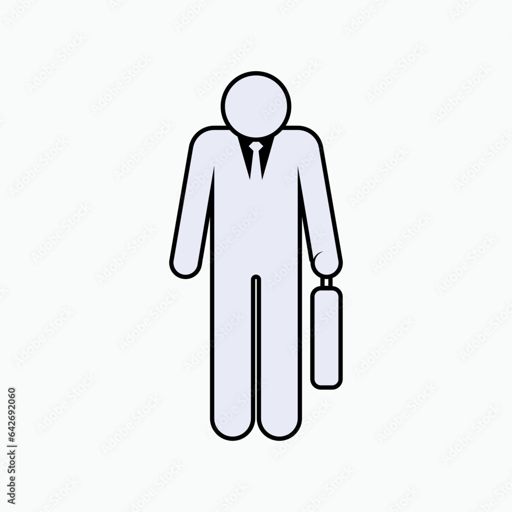 Businessman Icon. Entrepreneurship Symbol - Vector. Businessman Icon. Entrepreneurship Symbol - Vector.