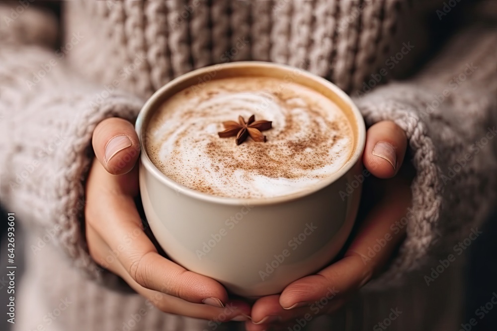 someone holding a cup of hot chocolate latte with cinnamon and star an image of someone holding a cup of hot chocolate latte someone holding a cup of hot chocolate latte with cinnamon and star an image of someone holding a cup of hot chocolate latte