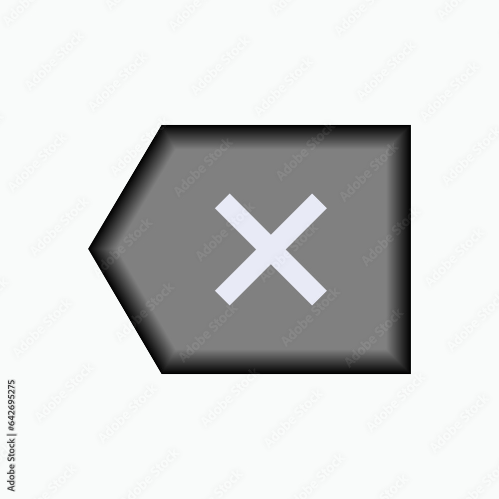 Obraz premium Delete Icon. Erase Symbol - Vector.