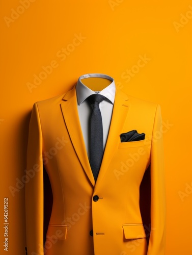 Trendy Suit Outfit Photorealistic Vertical Illustration. Fashion Clothing. Ai Generated Bright Illustration with Stylish Elegant Suit Outfit.