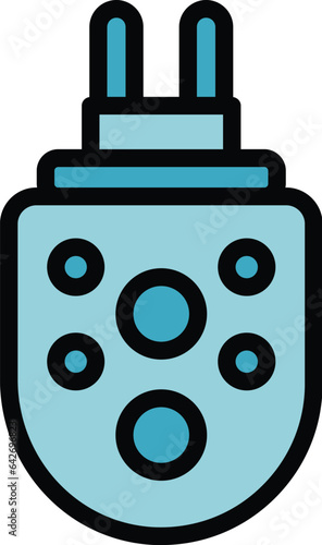Control pest gel plug icon outline vector. Bite insect. Anti insect color flat