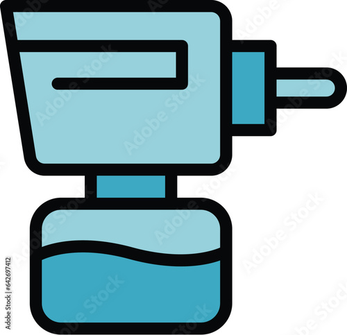 Electric plug icon outline vector. Malaria control. Spray pest color flat