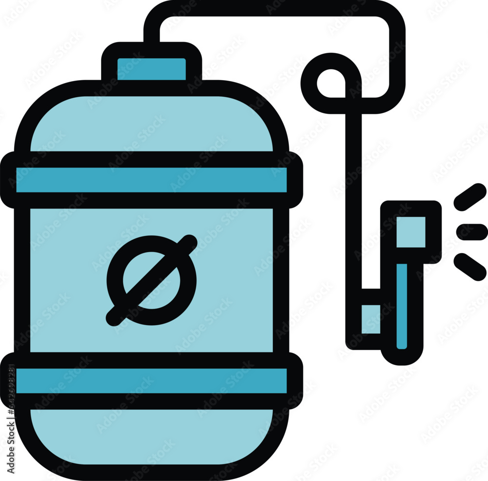 Pest control tank icon outline vector. Malaria insect. Bug prevention color flat Pest control tank icon outline vector. Malaria insect. Bug prevention color flat