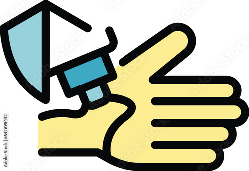 Anti pest cream icon outline vector. Insect control. Bug prevention color flat