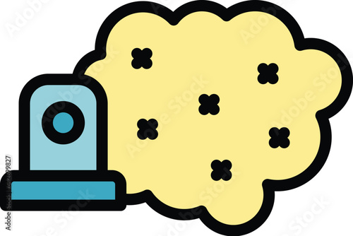 Spray insect icon outline vector. Control pest. Bug sting color flat